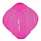 Perle Lucite Forme Lampion Stri&eacute;e Rose Clair