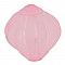 Perle Lucite Forme Lampion Stri&eacute;e Rose Vif