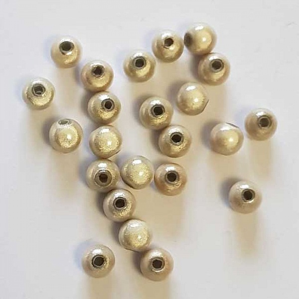Perle Magique Ronde 08 mm Beige x 7