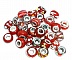 Perle N&deg;0000 Lot de 100 mix Rouge