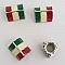 Perle N&deg;0003 Drapeau Email Tricolore Compatible
