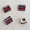 Perle N&deg;0004 Drapeau Email Tricolore Compatible