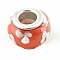 Perle N&deg;0094 compatible Europ&eacute;en rouge et blanc