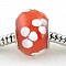 Perle N&deg;0094 compatible Europ&eacute;en rouge et blanc