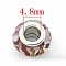 Perle N&deg;0106 compatible Europ&eacute;en rouge et blanc