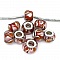 Perle N&deg;0106 compatible Europ&eacute;en rouge et blanc