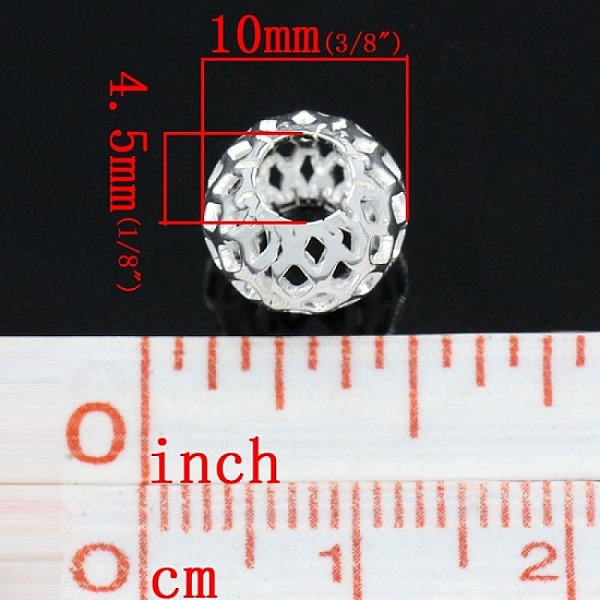 Perle N&deg;0175 compatible Europ&eacute;en Argent