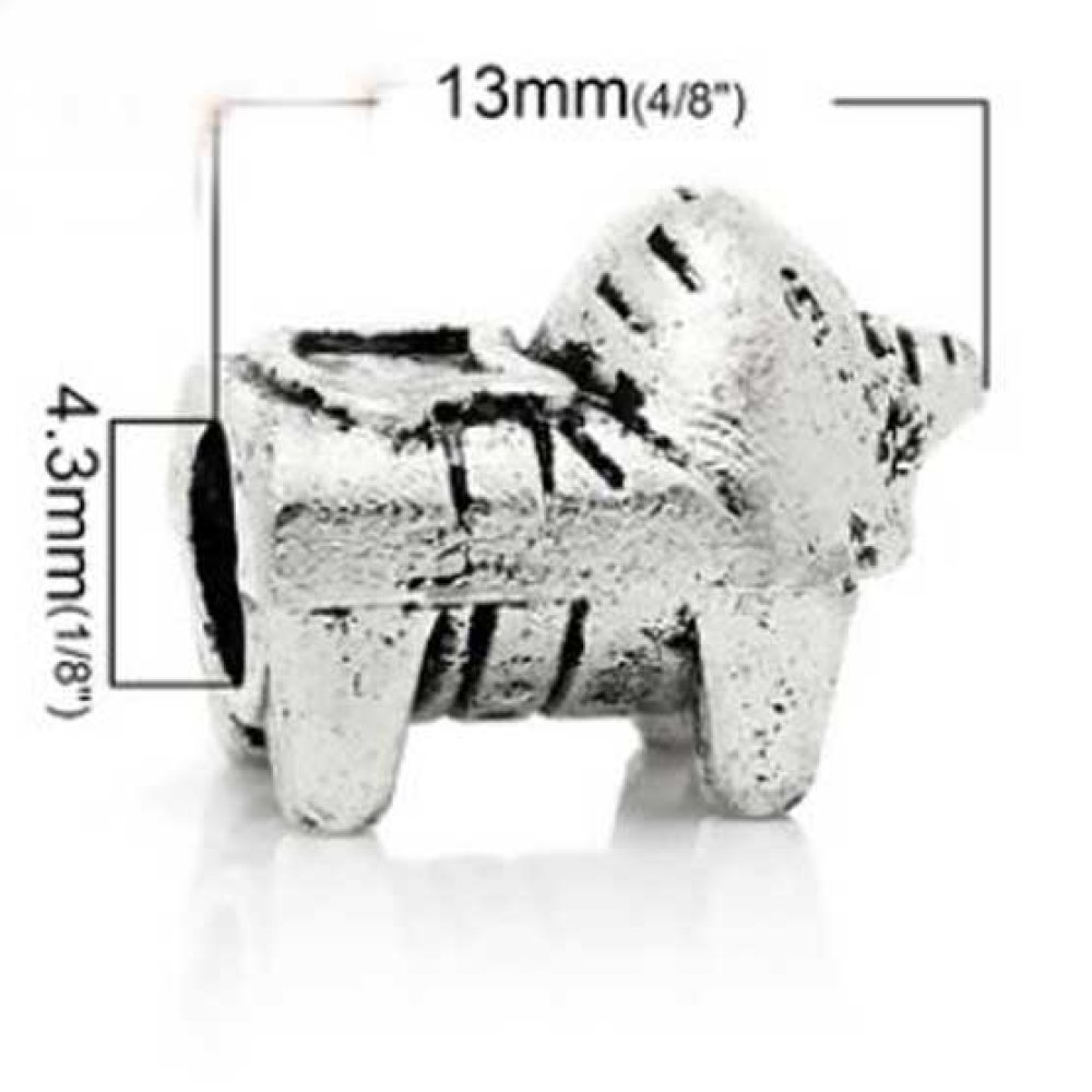 Perle N&deg;1008 Animal Argent