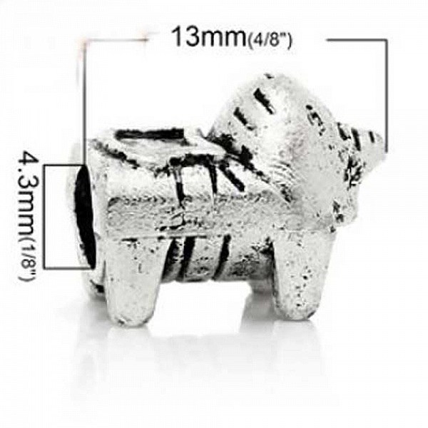 Perle N&deg;1008 Animal Argent