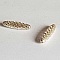 Perle Ovale m&eacute;tal 19 x 5 mm Argent