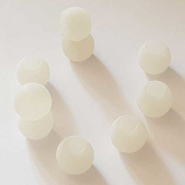Perle Polaris Mat Ronde 14 mm Blanc 001 x 1 Pi&egrave;ce