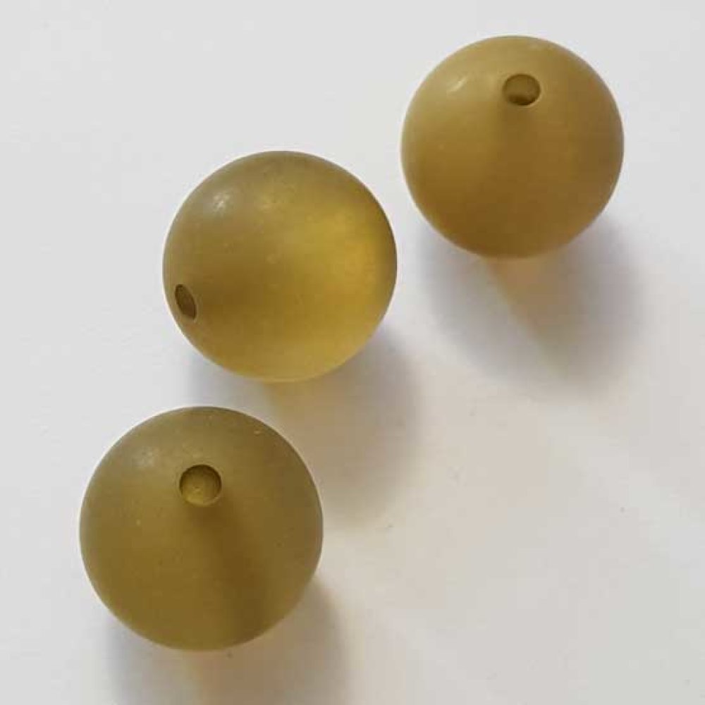 Perle Polaris Mat Ronde 18 mm Olivine 01 x 1 Pi&egrave;ce