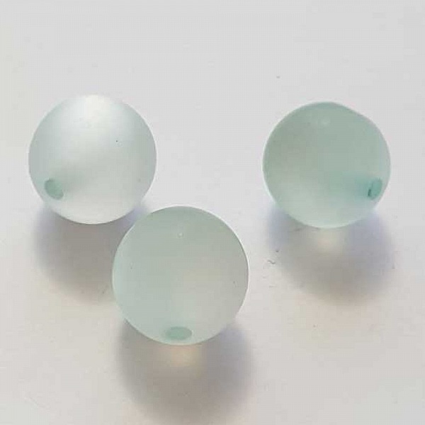 Perle Polaris Mat Ronde 18 mm Vert D'Eau 01 x 1 Pi&egrave;ce