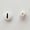Perle Ronde Lettre I Blanc Noir 7mm