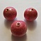 Perle Ronde Papier Mach&eacute; GT 30mm Rose