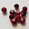 Perle Ronde effet gomme tachet&eacute; 10 mm Rouge 01