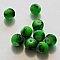 Perle Ronde effet gomme tachet&eacute; 10 mm Vert 02