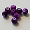 Perle Ronde effet gomme tachet&eacute; 10 mm Violet 01