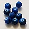 Perle Ronde effet gomme tachet&eacute; 10 mm Bleu 01