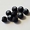 Perle Ronde effet gomme tachet&eacute; 10 mm Noir 01