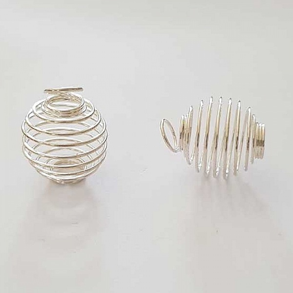 Perle Spiral Ressort Cage 23 mm Argent N&deg;03