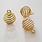 Perle Spiral Ressort Cage 19 mm Dor&eacute; N&deg;08