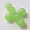 Perles en verre rondes vert clair de 8 mm.