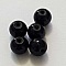 Perle Verre Ronde 08 mm Noir 01 x 1 Pi&egrave;ce