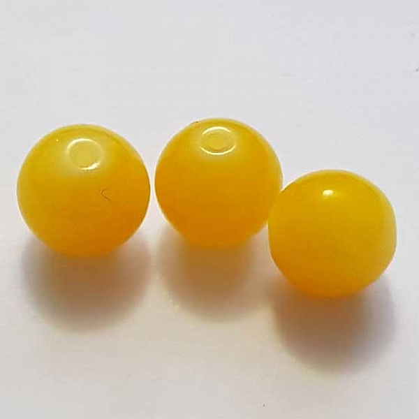 Perle Verre Ronde 14 mm Orange 01 x 1 Pi&egrave;ce