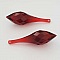 Perle acrylique Diamant transparent 73 x 21 mm Goutte Bordeaux