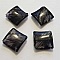 Perle acrylique carr&eacute; noir 29 mm