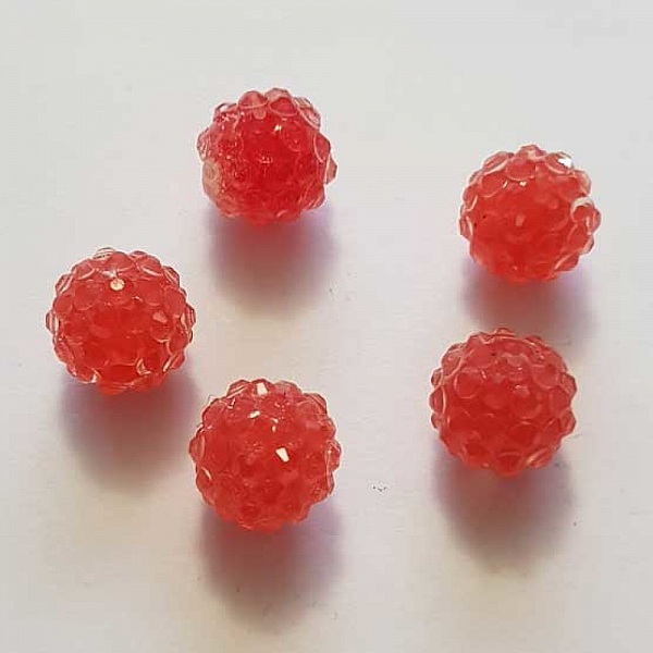Perle acrylique et strass 14 mm style shamballa N&deg;04