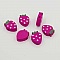 Perle bois forme fraise mauve N&deg;01-04