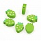 Perle bois forme fraise vert N&deg;01-02