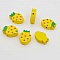 Perle bois forme fraise jaune N&deg;01-03