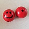 Perle bois t&egrave;te personnage N&deg;03 Rouge