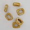 Perle c&eacute;ramique passe cuir ovale 18 mm Jaune Nacre