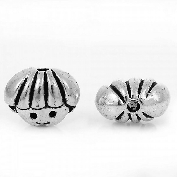 Perle m&eacute;tal Gar&ccedil;on 3D argent N&deg;01