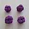 Perle n&oelig;ud chinois en cordelette 15mm N&deg;03 Violet Fonc&eacute;
