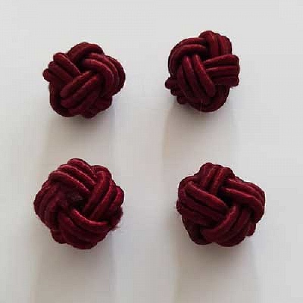 Perle n&oelig;ud chinois en cordelette 15mm N&deg;04 Bordeaux