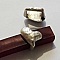 Perle passant coeur pour cuir &eacute;pais r&eacute;galiz 10 mm Argent N&deg;01