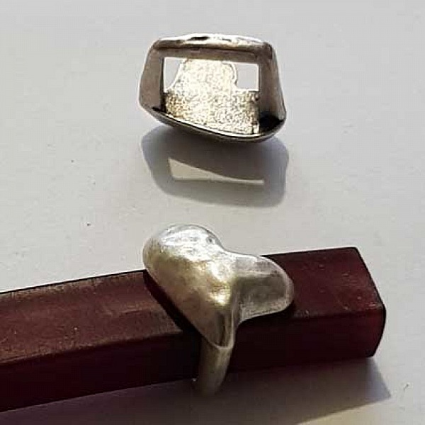 Perle passant coeur pour cuir &eacute;pais r&eacute;galiz 10 mm Argent N&deg;01