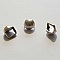 Perle passant demi boule pour cuir &eacute;pais r&eacute;galiz 10 mm Argent N&deg;02