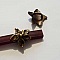 Perle passant fleur pour cuir &eacute;pais r&eacute;galiz 10 mm Bronze N&deg;04