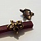 Perle passant fleur pour cuir &eacute;pais r&eacute;galiz 10 mm Bronze N&deg;04
