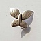 Perle passant papillon pour cuir &eacute;pais r&eacute;galiz 10 mm Argent N&deg;05
