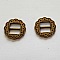 Perle passant pour cuir 10 mm Bronze N&deg;09
