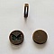 Perle passant pour cuir 10 mm Cuivre N&deg;10