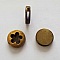 Perle passant pour cuir 10 mm Bronze N&deg;12