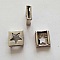 Perle passant pour cuir 10 mm Argent N&deg;15